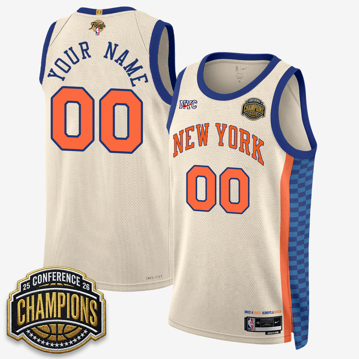 NYK 2026 NBA Finals City Edition Custom Jersey V3- Stitched