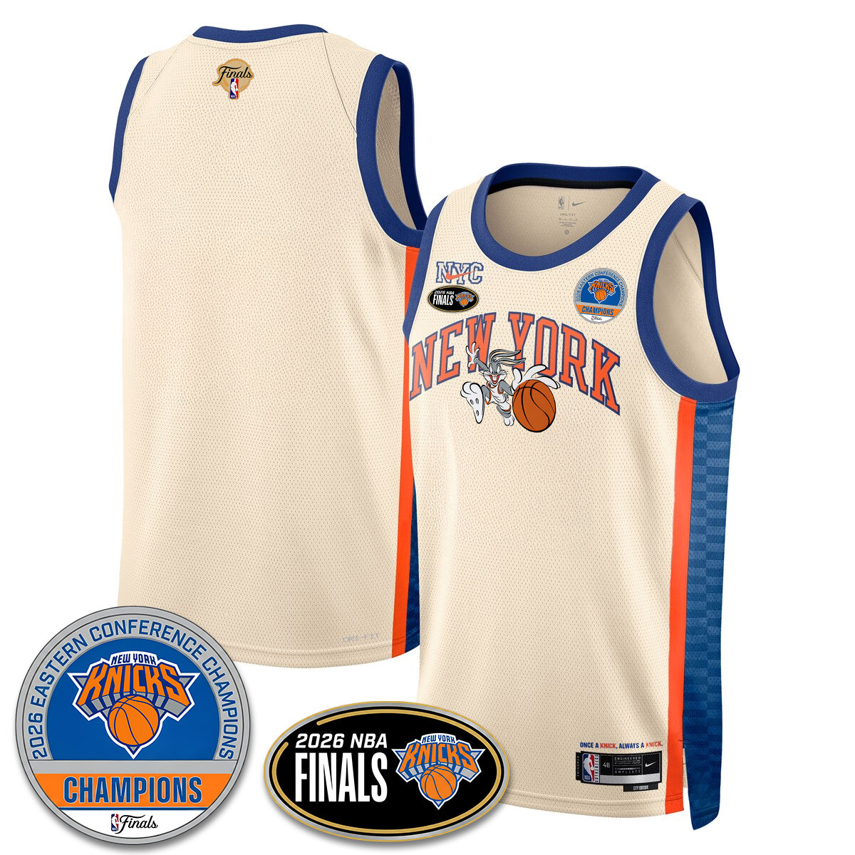 NYK 2026 NBA Eastern Conference Champions x Bunny Vapor Jersey - Stitched