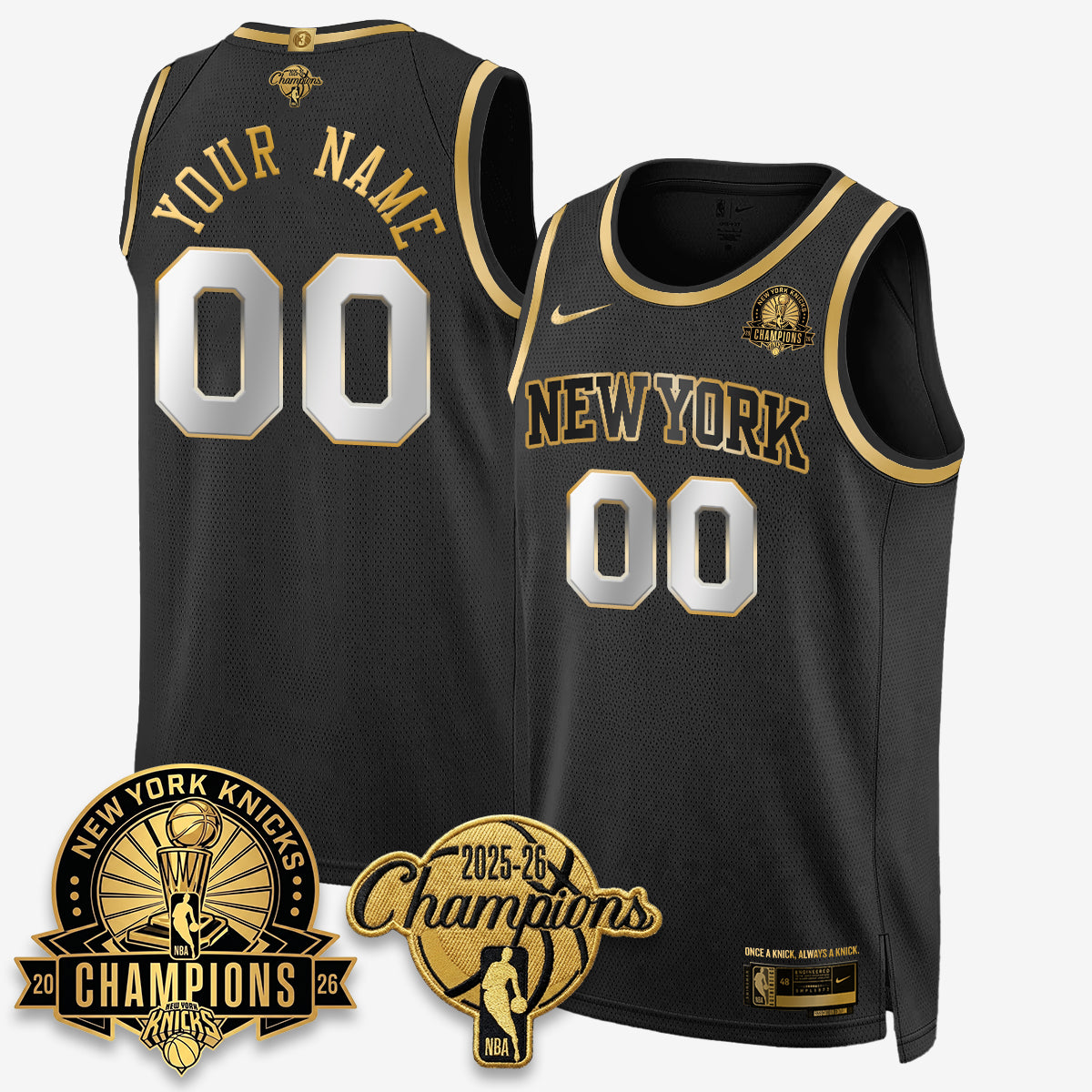 NYK 2026 Basketball Champions Special Edition Vapor Custom Jersey V2- Stitched