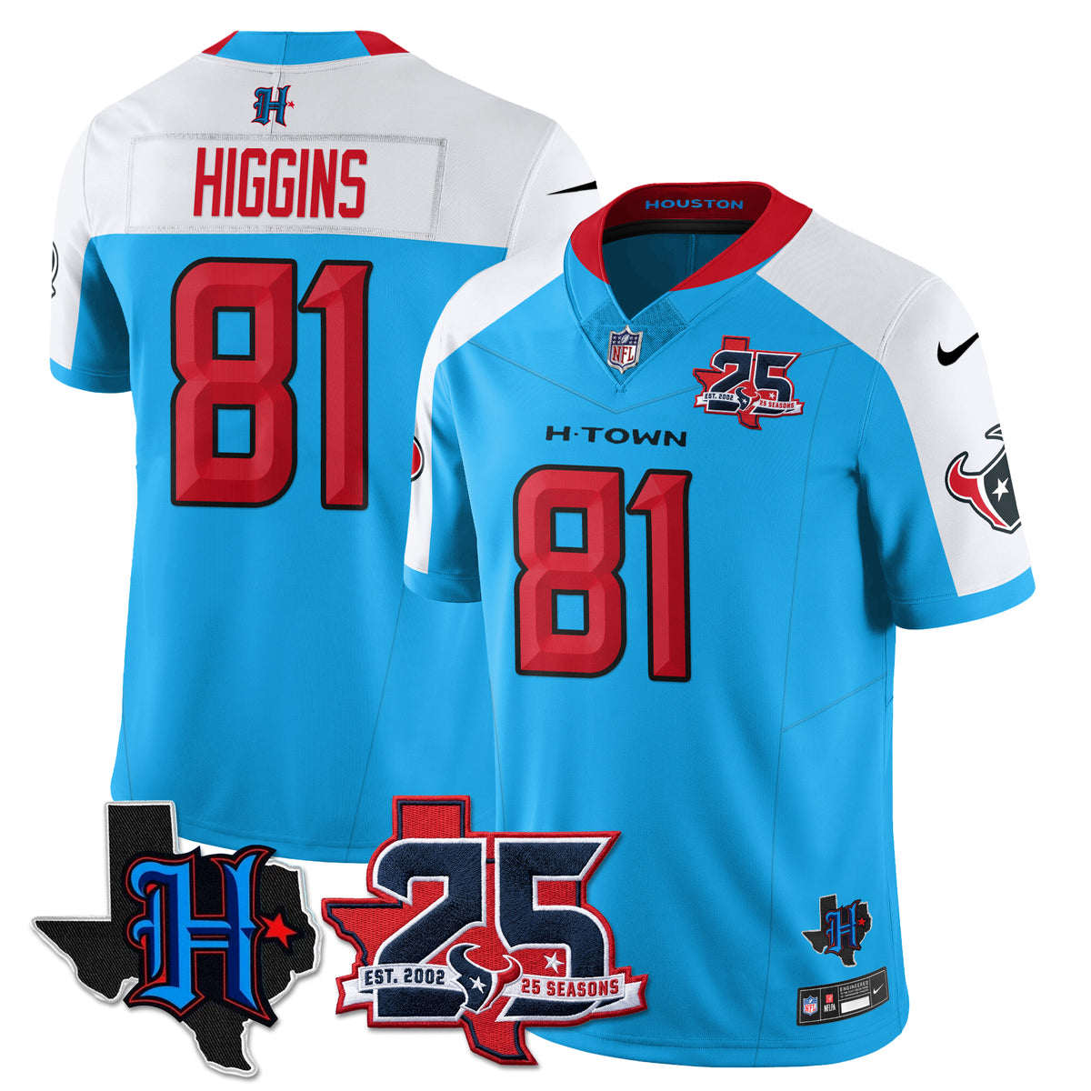 HOU 25th Seasons in 2026 Basic Vapor Limited Jersey - All Stitched