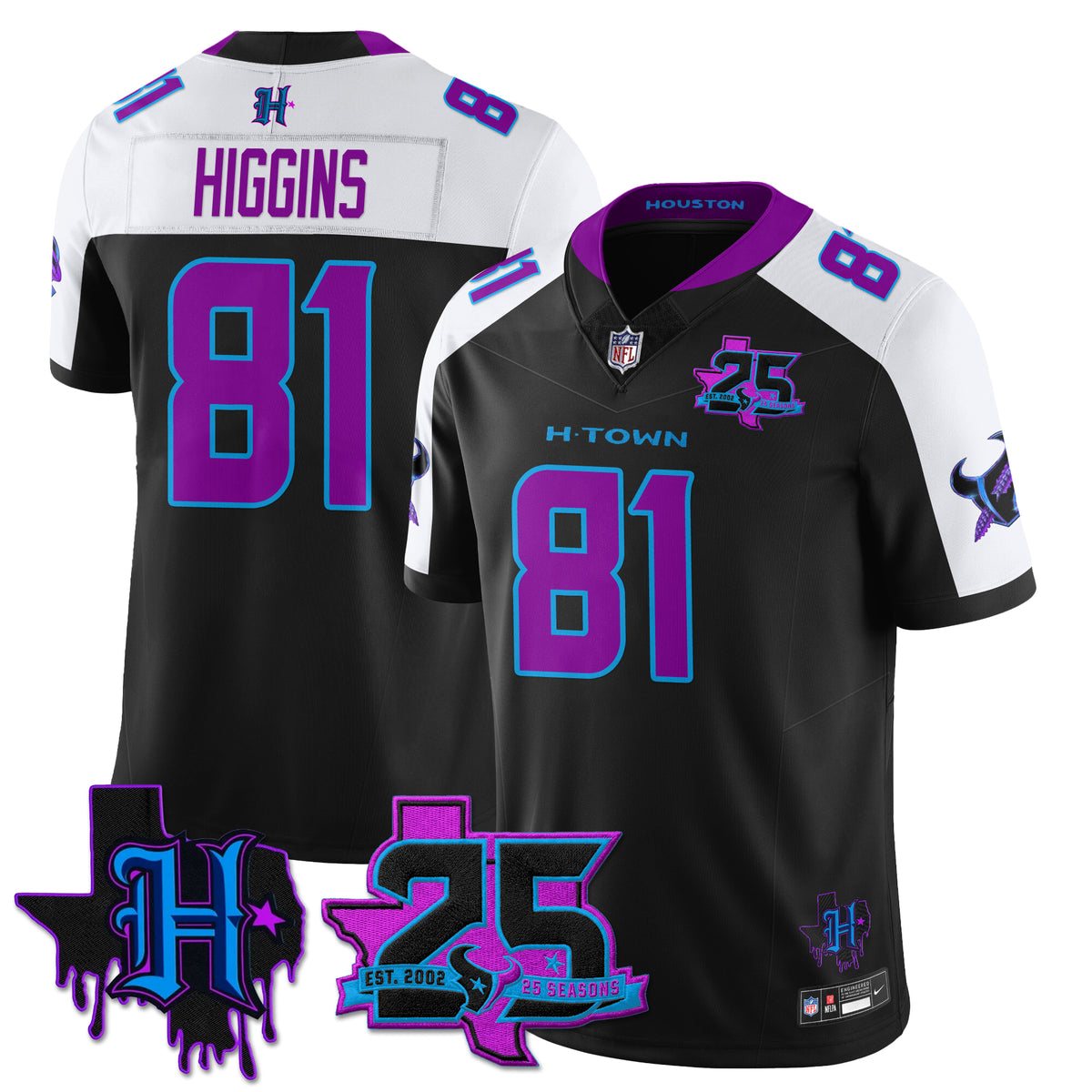 HOU 25th Seasons in 2026 DJ Screw Vapor Limited Jersey - All Stitched