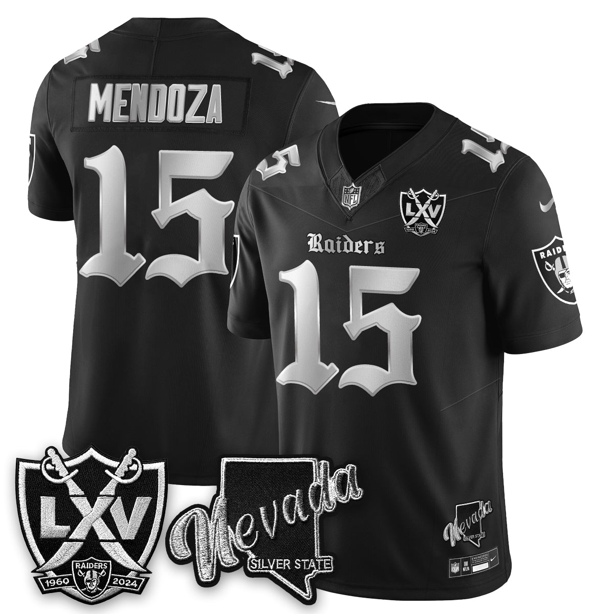 LVR Fernando Mendoza No.1 #15 Gothic Edition Jersey - All Stitched V2
