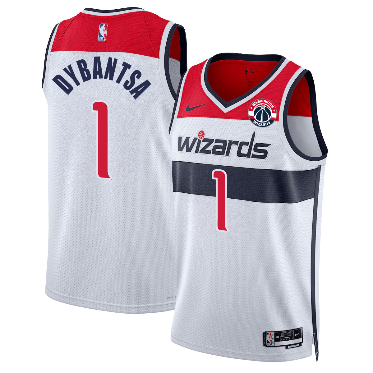 WAS 2026 Basketball Draft Pick #1 Vapor Jersey - Stitched