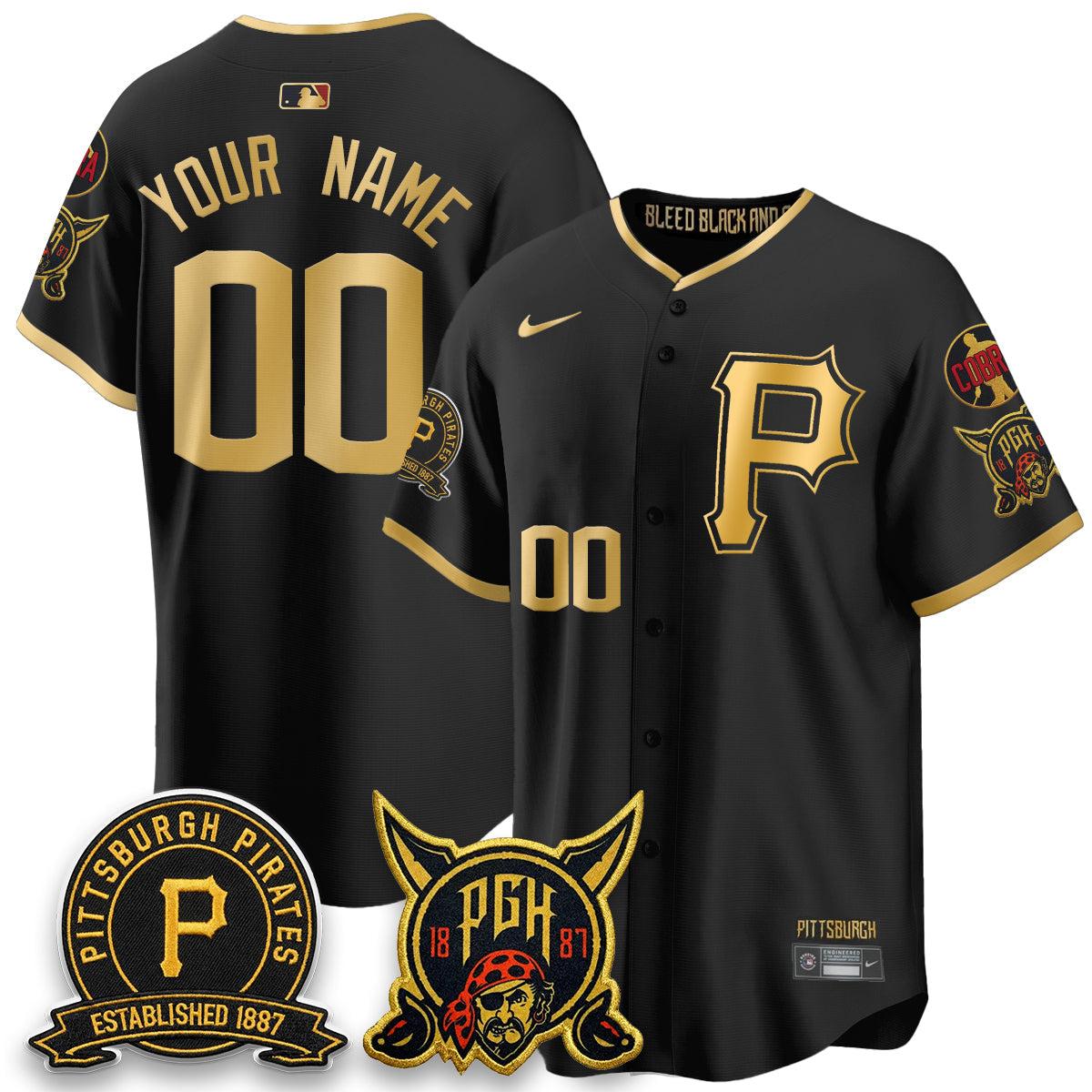 PIT Vapor Limited Custom Jersey - Cobra & Est 1887 Patch - All Stitched