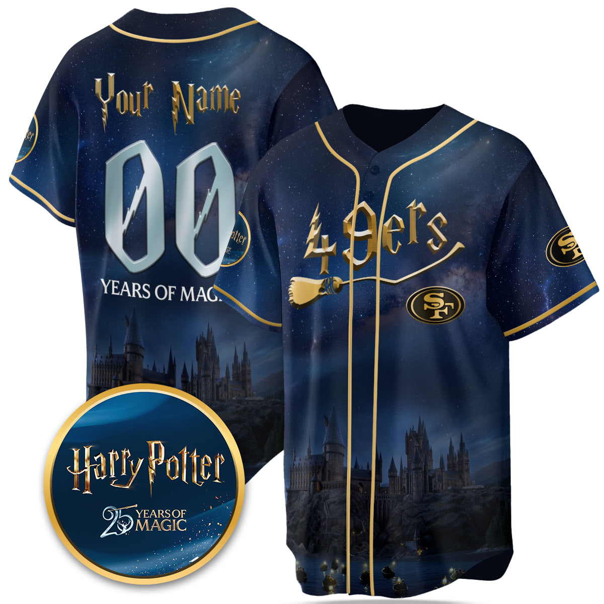 Football Team x HP 25 Years of Magic Limited Custom Edition Jersey - Printed