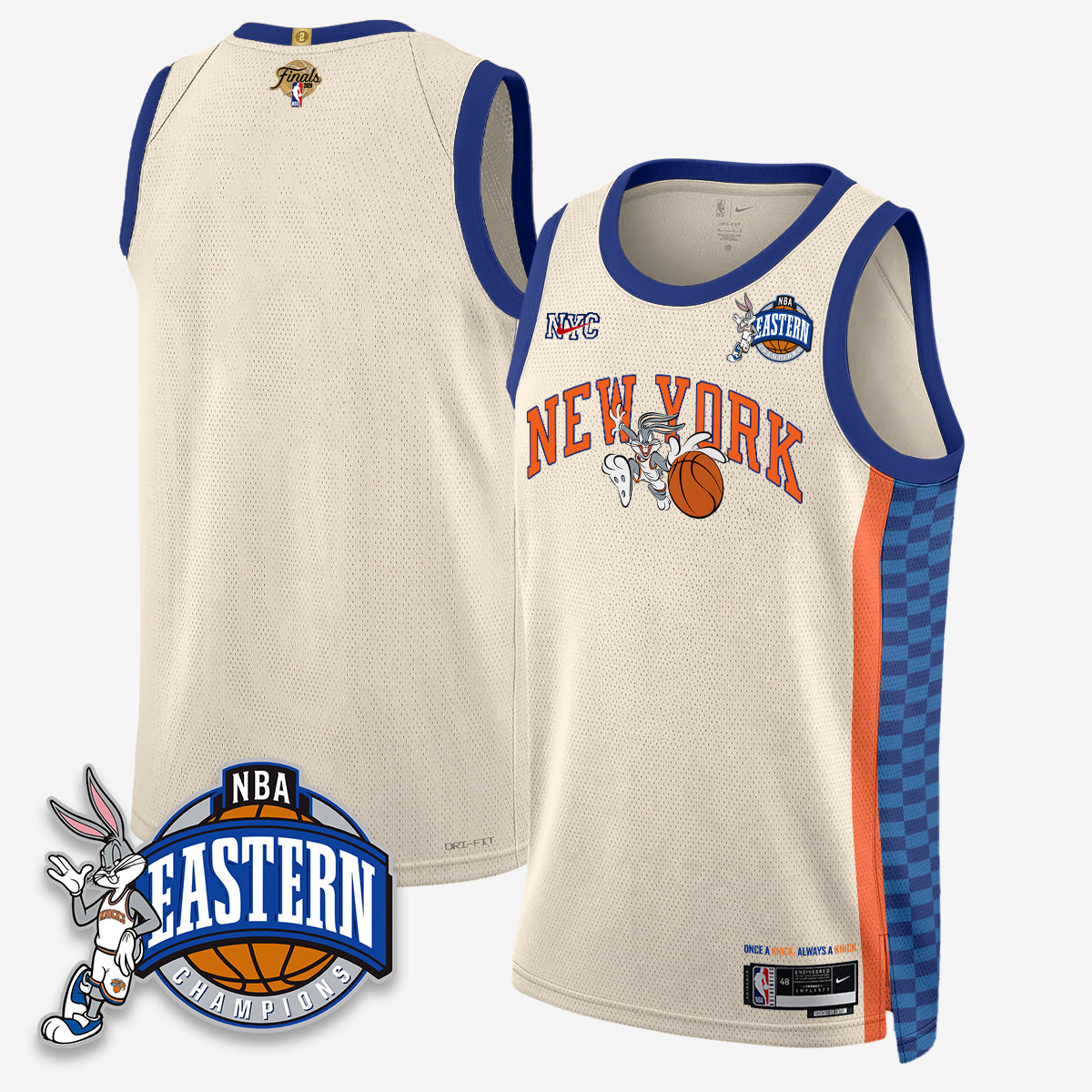 NYK 2026 NBA Finals x Bunny Vapor Jersey - Stitched
