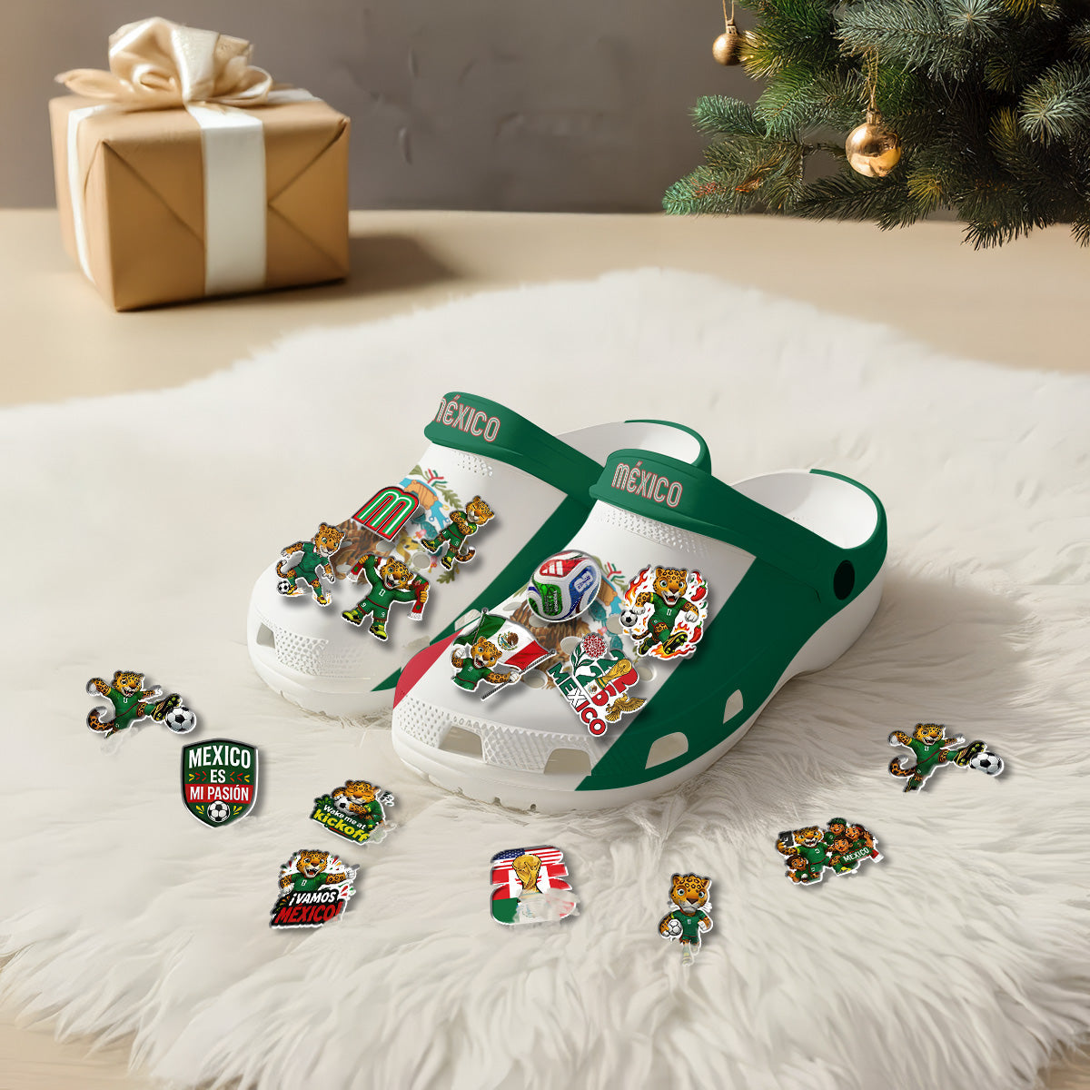 Mexico Clogs WC2026 Flag - Charms Gift Set
