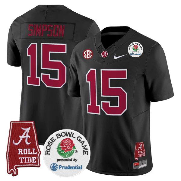 BAMA 2025 Rose Bowl Vapor Limited Jersey - All Stitched