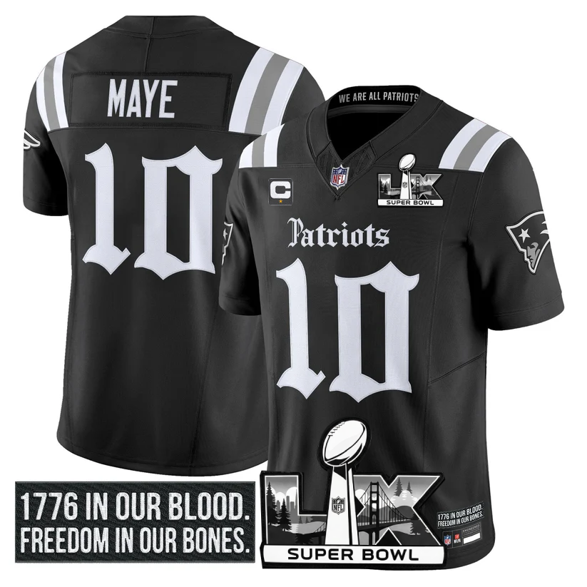 NE 2025 Super Bowl LX Vapor Limited Jersey N8 - All Stitched