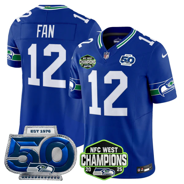 SEA 2026 NFC West Champions Limited Jersey - 50th Season Patch - All Stitched n2