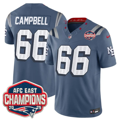NE AFC East Champions Patch Vapor Limited Jersey - All Stitched n3