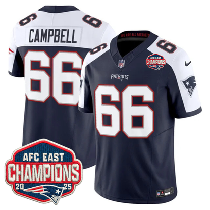 NE AFC East Champions Patch Vapor Limited Jersey - All Stitched