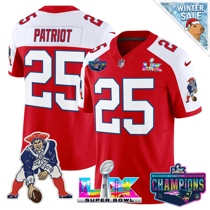 NE 2025 Vapor Jersey - AFC Champions Limited Patch - All Stitched
