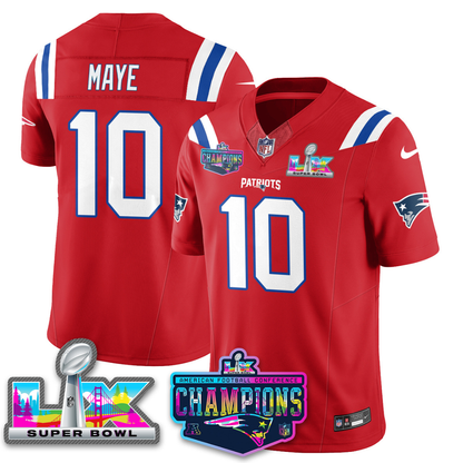 NE 2025 Vapor Jersey - AFC Champions Limited Patch - All Stitched