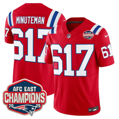NE AFC East Champions Patch Vapor Limited Jersey - All Stitched
