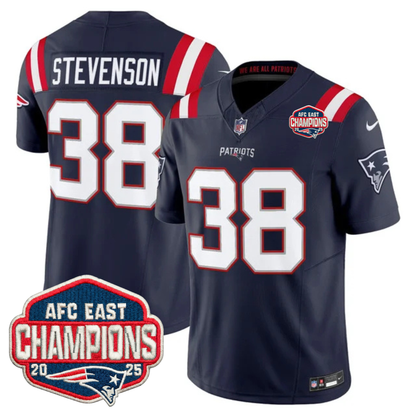 NE AFC East Champions Patch Vapor Limited Jersey - All Stitched