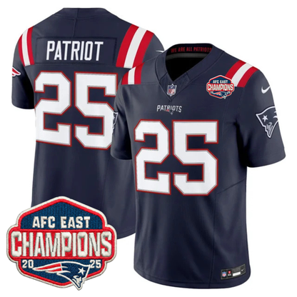 NE AFC East Champions Patch Vapor Limited Jersey - All Stitched