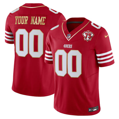 49ers 2023 Vapor Gold Trim Limited Custom Jersey - All Stitched