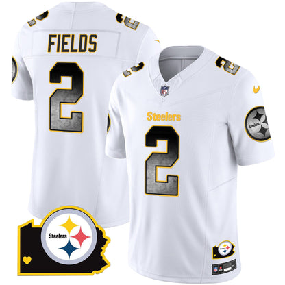 Men's Steelers Arch Smoke Home Patch Vapor Jersey - All Stitched