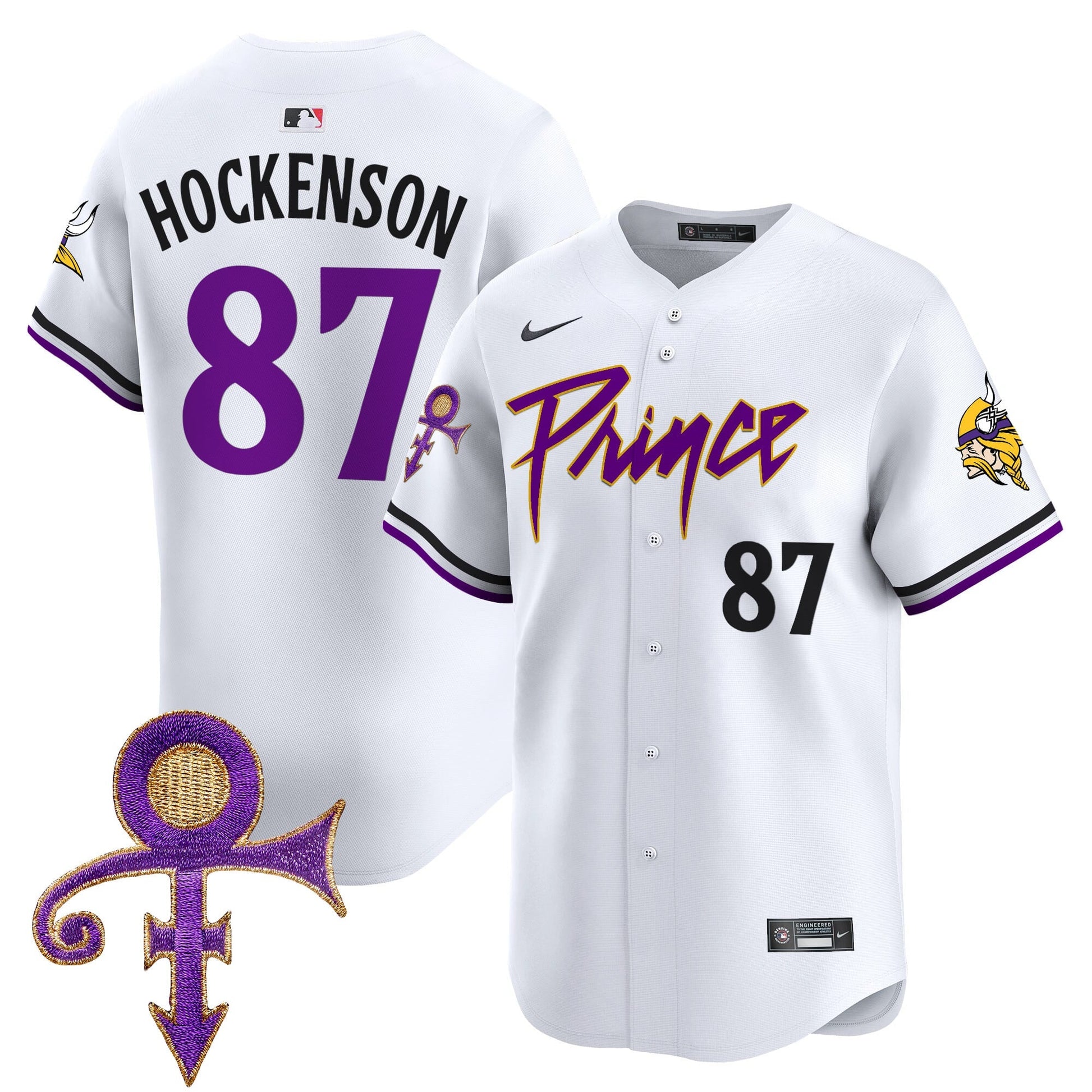 Men's Minnesota Vikings Prince Patch Vapor Premier Limited Jersey - All Stitched