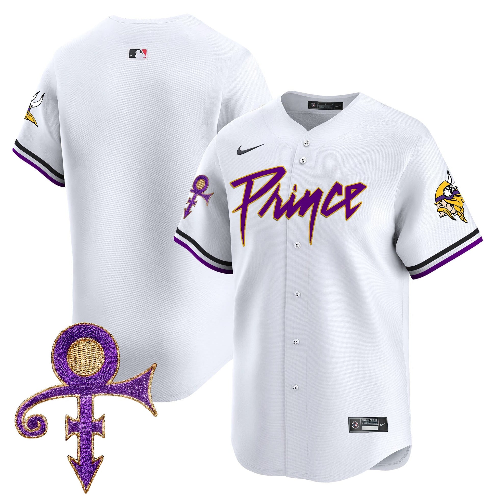 Men's Minnesota Vikings Prince Patch Vapor Premier Limited Jersey - All Stitched