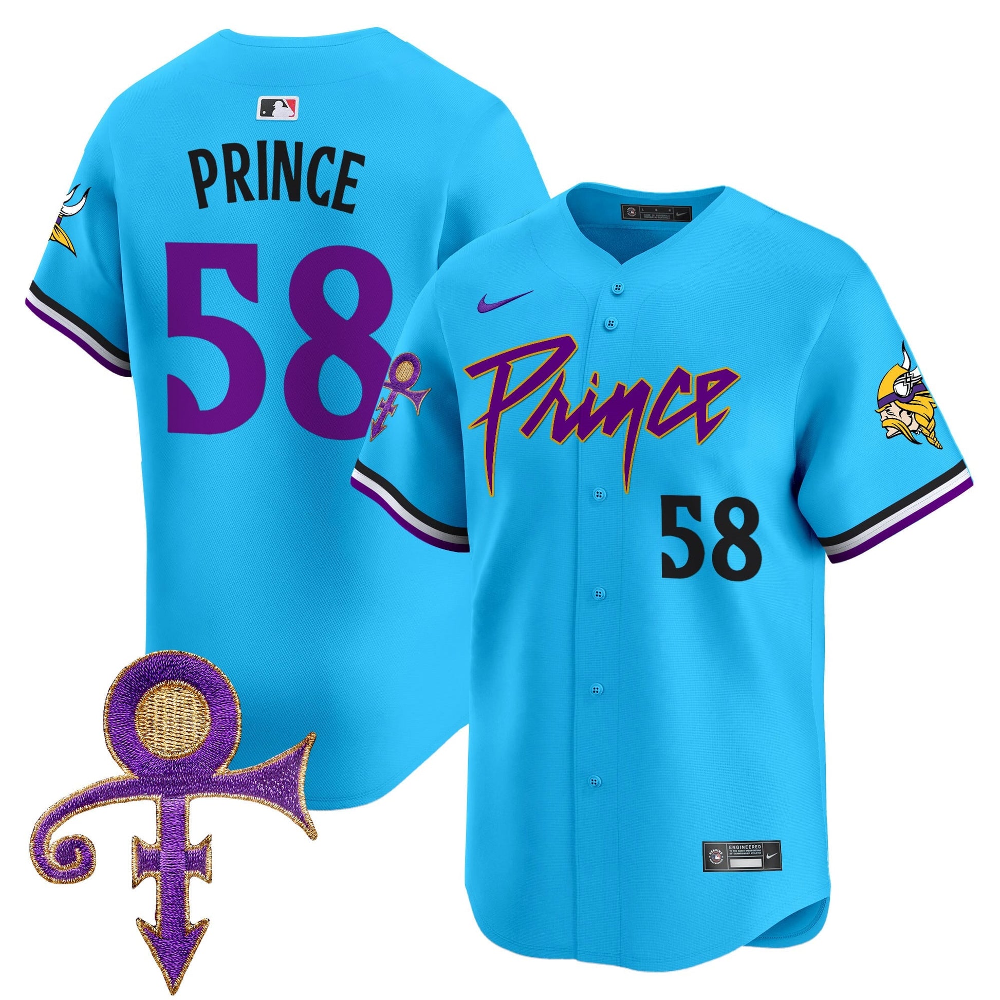 Men's Minnesota Vikings Prince Patch Vapor Premier Limited Jersey - All Stitched