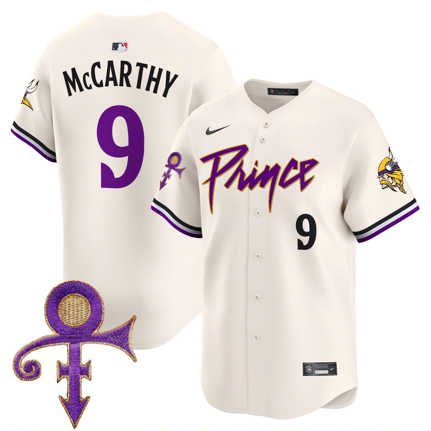 Men's Minnesota Vikings Prince Patch Vapor Premier Limited Jersey - All Stitched
