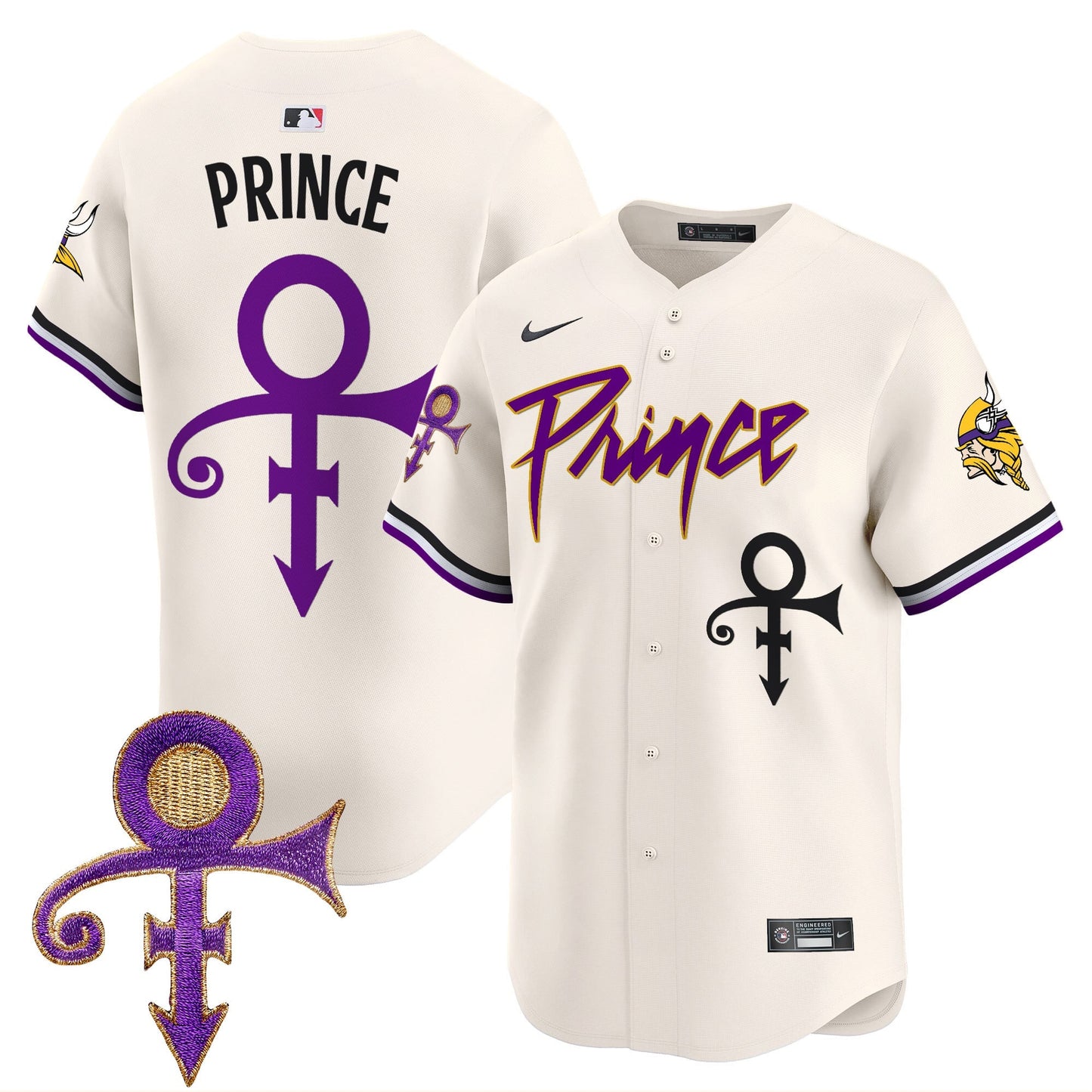 Men's Minnesota Vikings Prince Patch Vapor Premier Limited Jersey - All Stitched