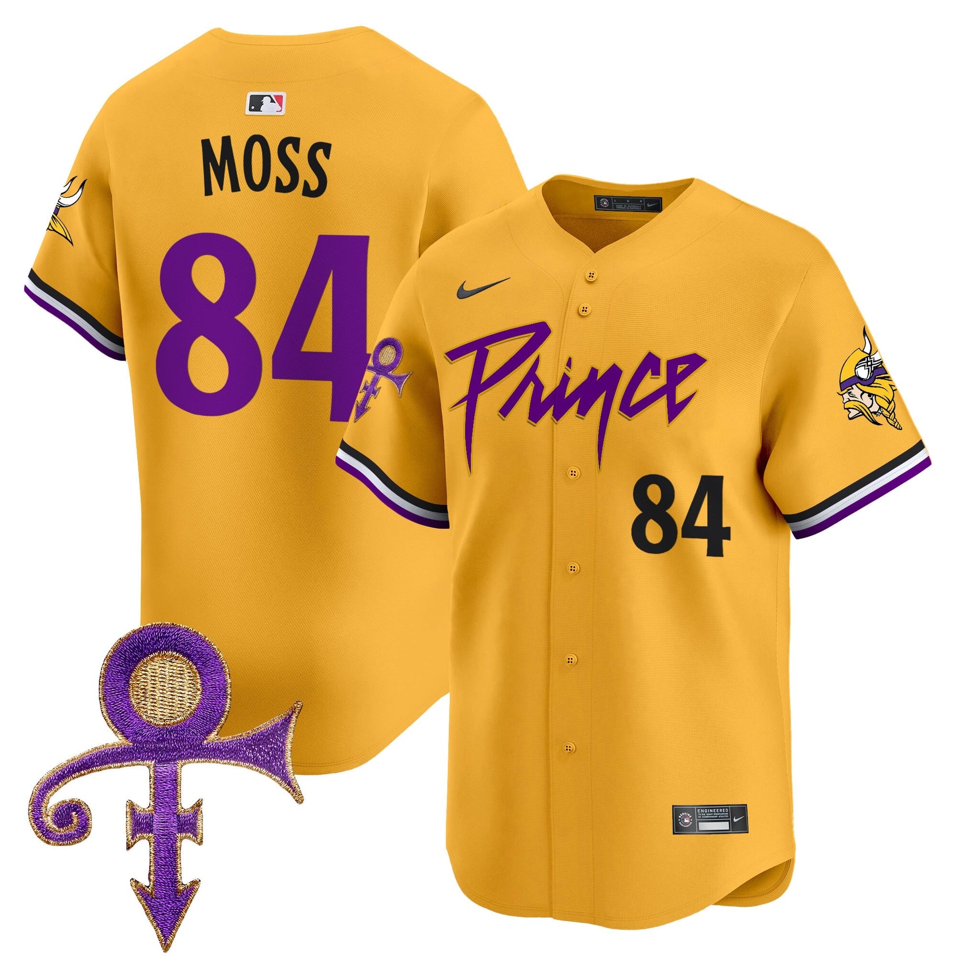 Men's Minnesota Vikings Prince Patch Vapor Premier Limited Jersey - All Stitched
