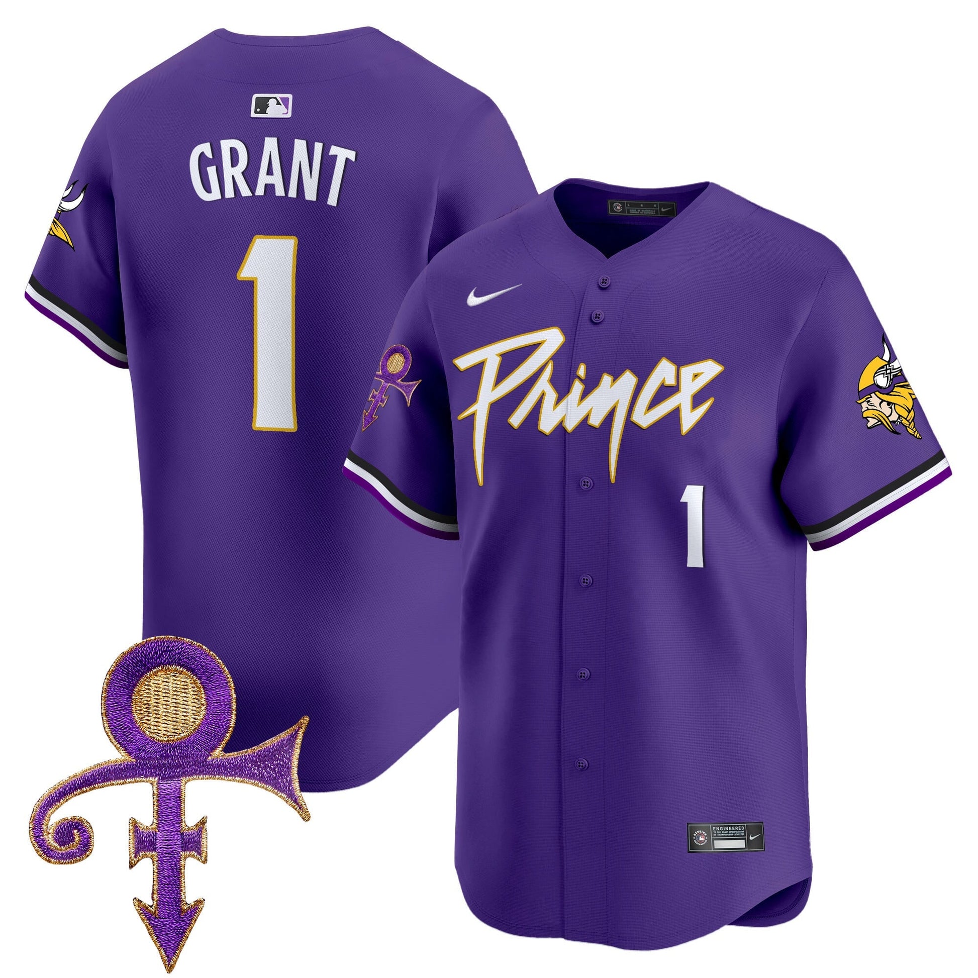Men's Minnesota Vikings Prince Patch Vapor Premier Limited Jersey - All Stitched