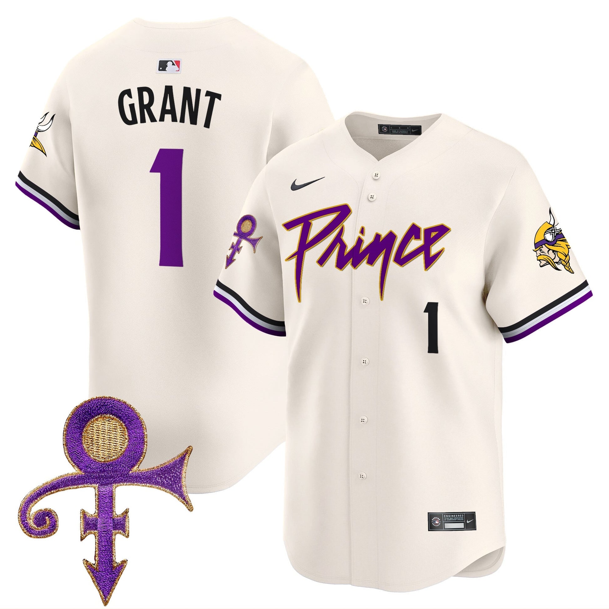 Men's Minnesota Vikings Prince Patch Vapor Premier Limited Jersey - All Stitched