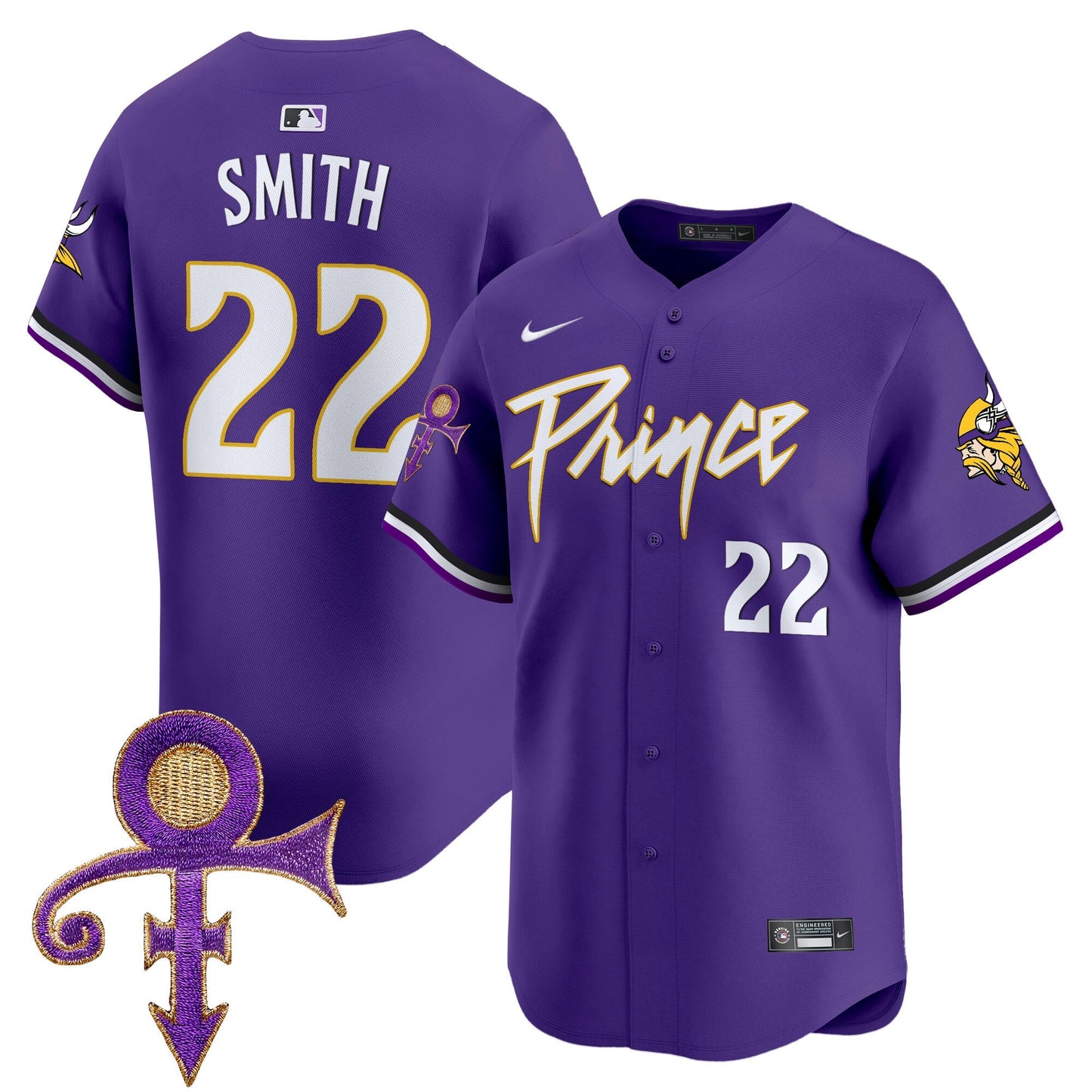 Men's Minnesota Vikings Prince Patch Vapor Premier Limited Jersey - All Stitched