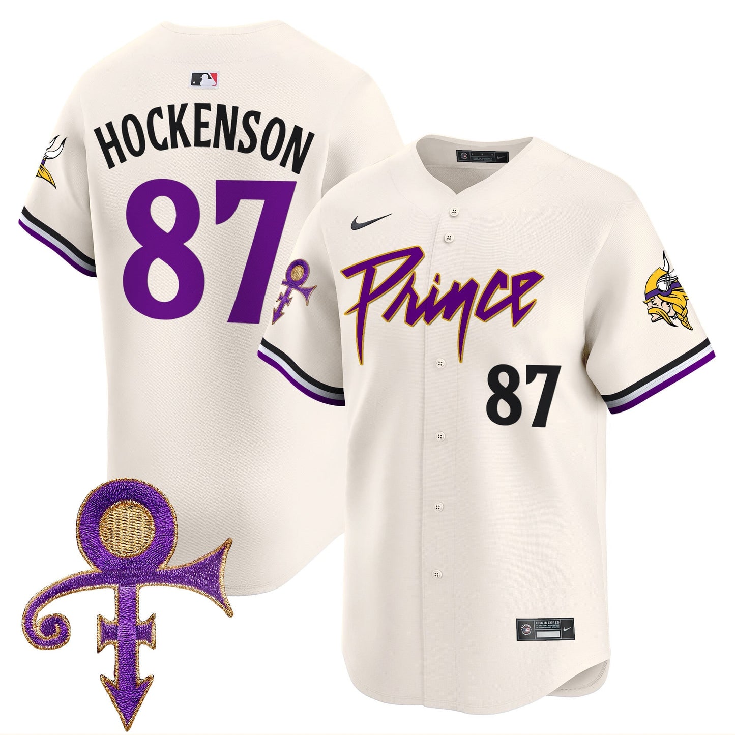 Men's Minnesota Vikings Prince Patch Vapor Premier Limited Jersey - All Stitched