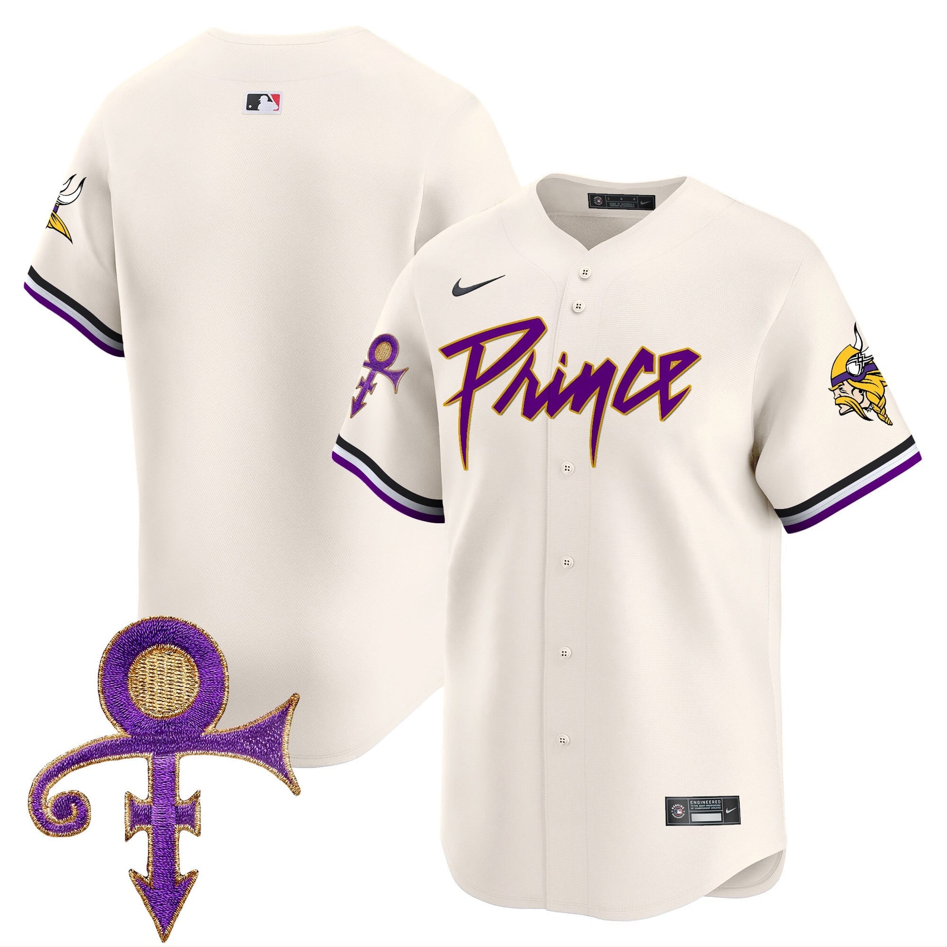 Men's Minnesota Vikings Prince Patch Vapor Premier Limited Jersey - All Stitched