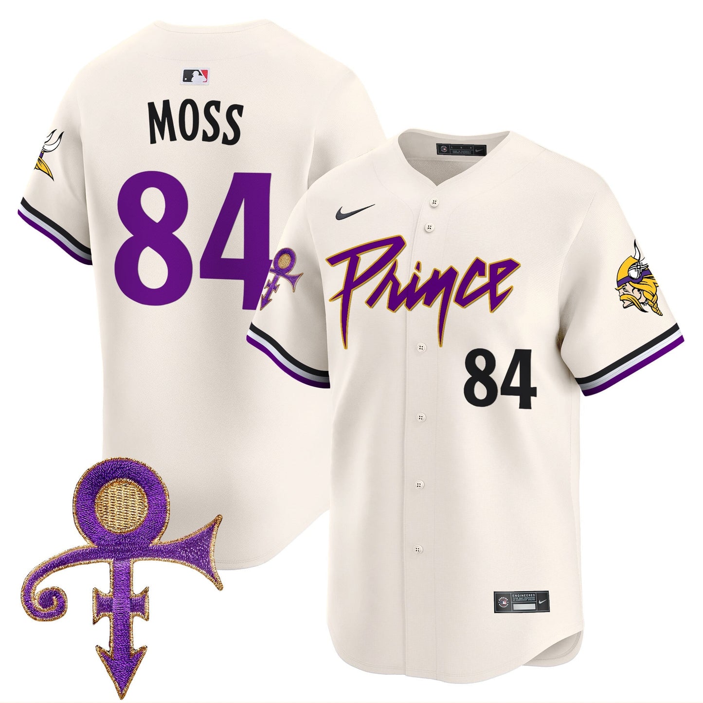 Men's Minnesota Vikings Prince Patch Vapor Premier Limited Jersey - All Stitched