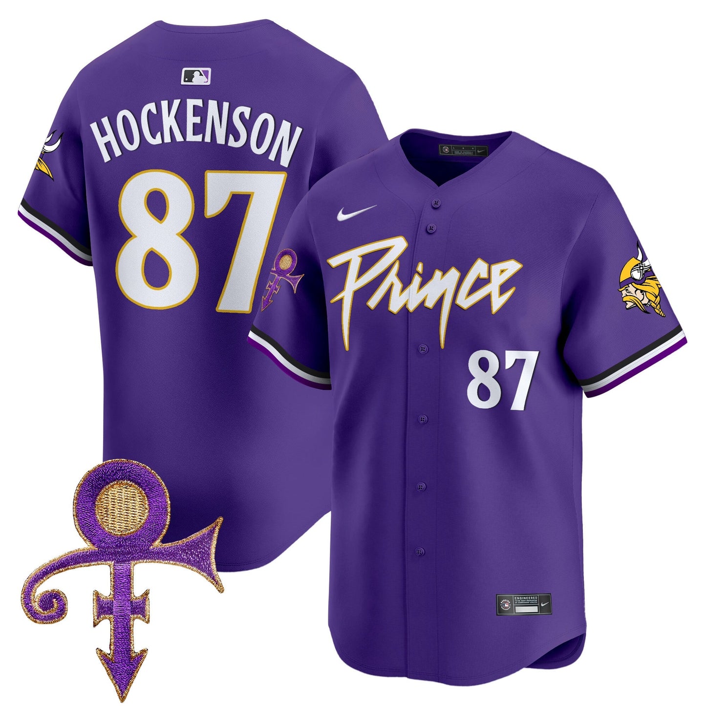 Men's Minnesota Vikings Prince Patch Vapor Premier Limited Jersey - All Stitched