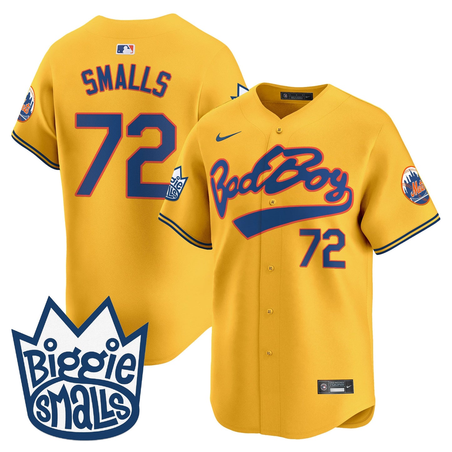 Men's Mets Biggie Smalls Vapor Premier Limited Jersey - All Stitched