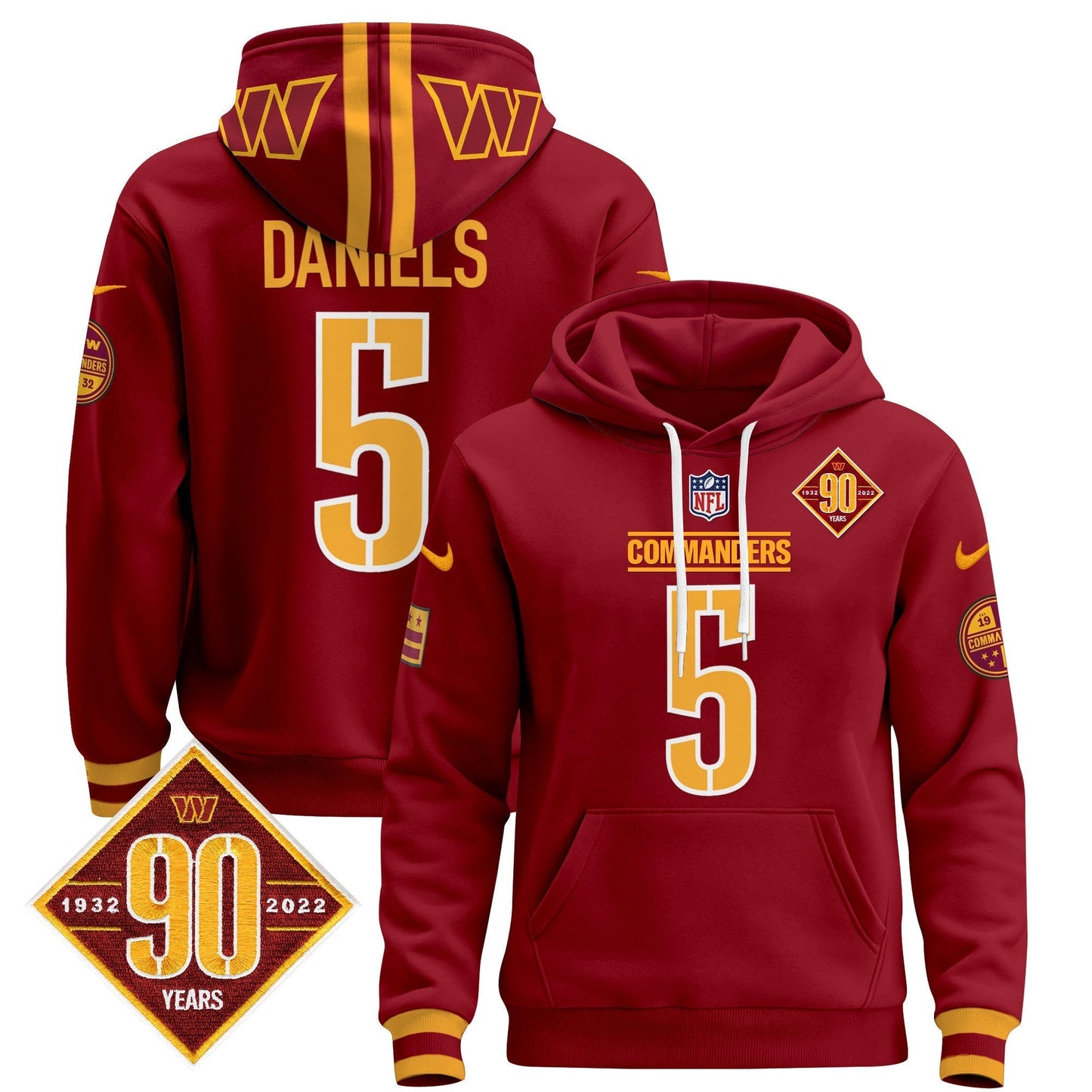 Men's Washington Commanders 2024 Pullover Hoodie - All Stitched