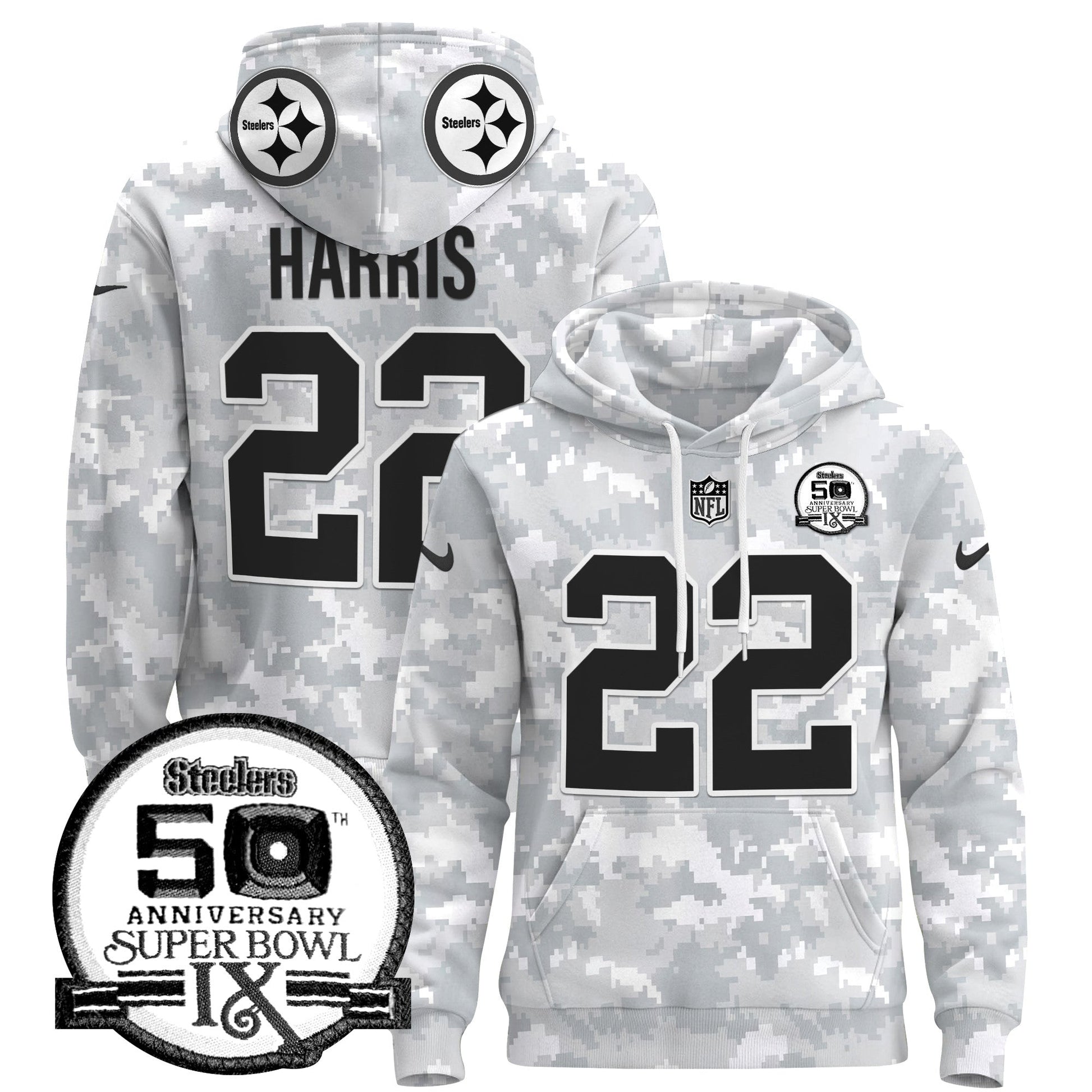 Steelers 2024 Salute to Service Pullover Hoodie - All Stitched