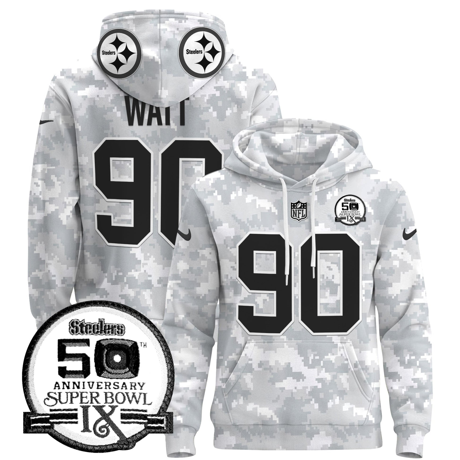 Steelers 2024 Salute to Service Pullover Hoodie - All Stitched