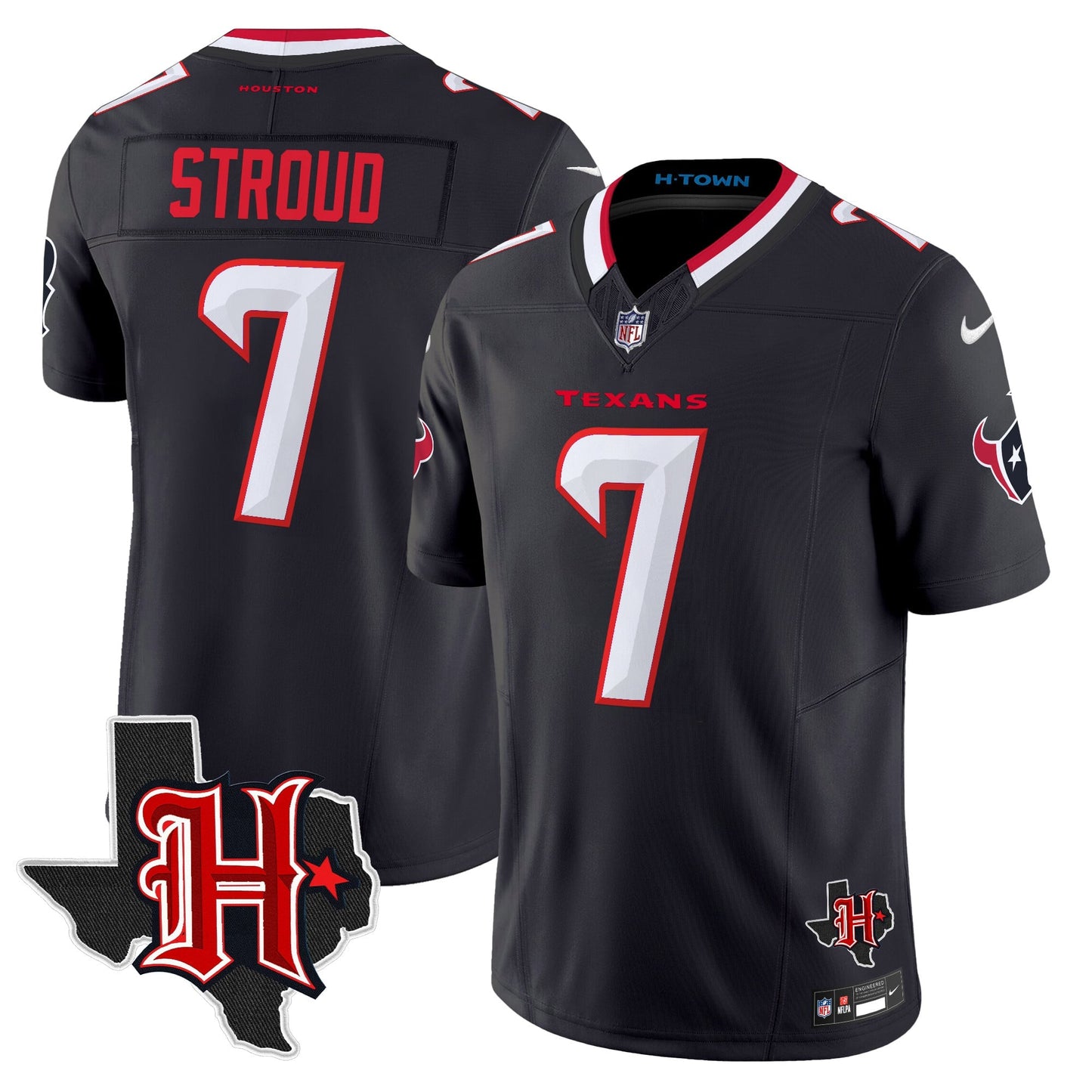Men's Houston Texans 2026 Texas Patch Vapor Limited Jersey V5 - All Stitched