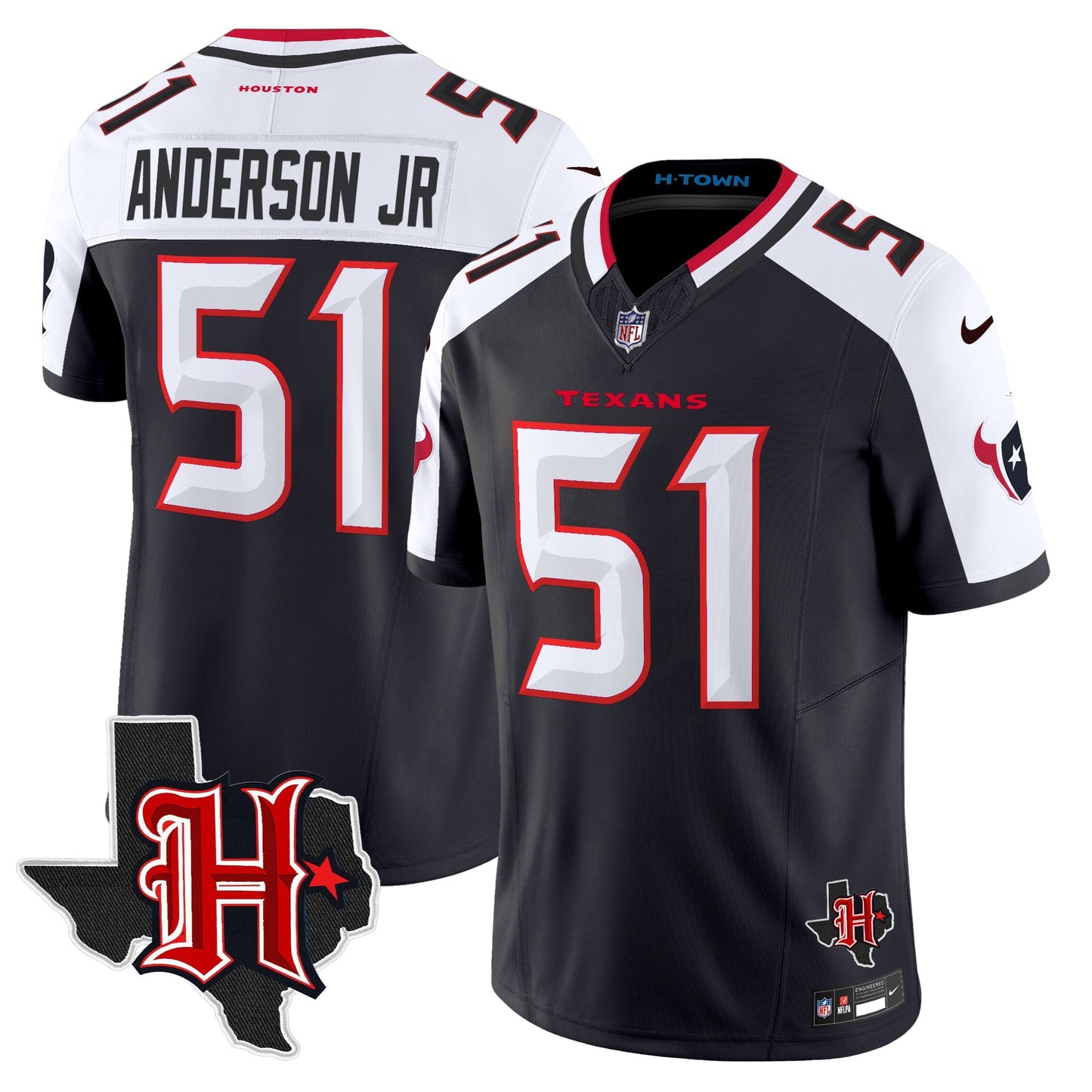 Men's Houston Texans 2026 Texas Patch Vapor Limited Jersey V5 - All Stitched