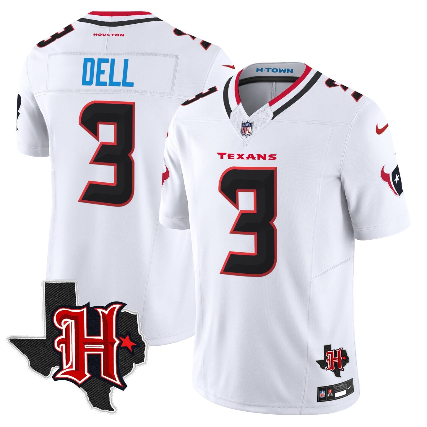 Men's Houston Texans 2026 Texas Patch Vapor Limited Jersey V5 - All Stitched