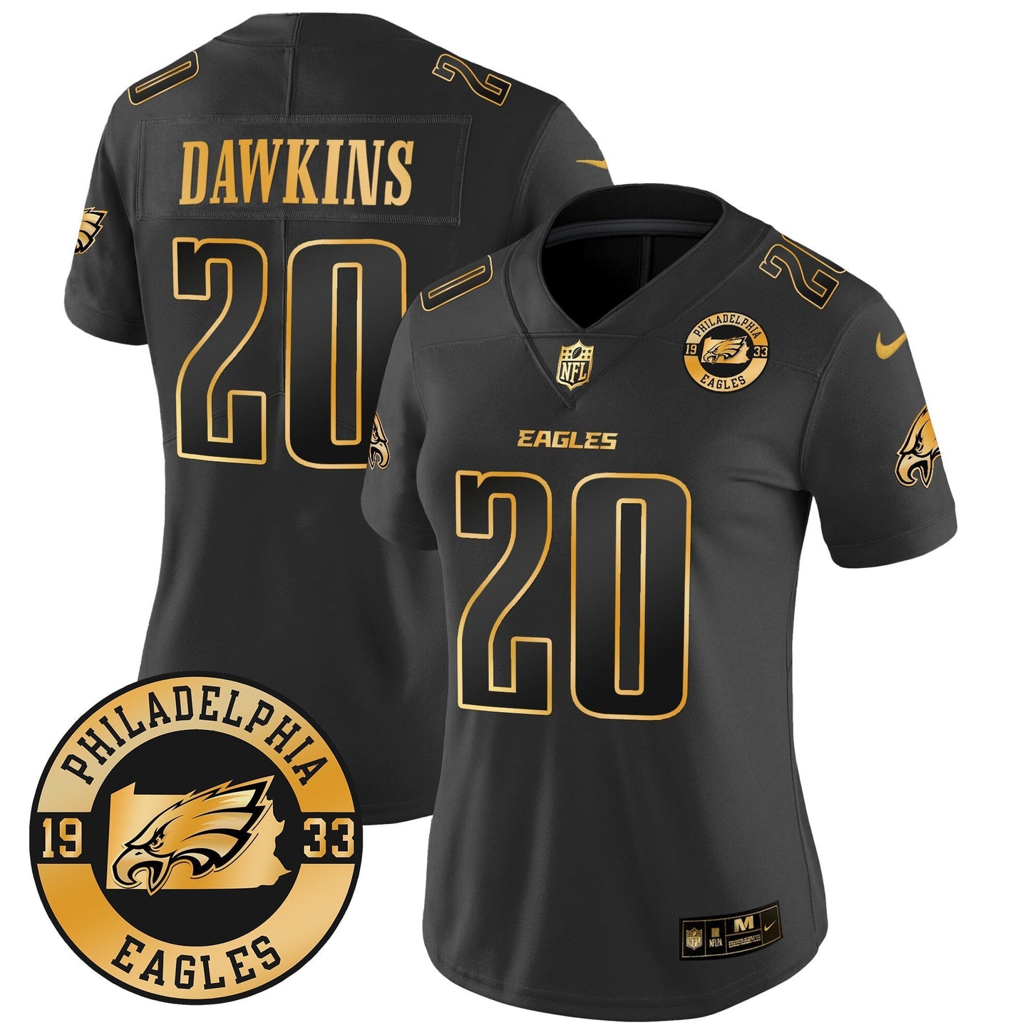 WoEagles 2024 Gold Vapor Limited Jersey - Est. 1933 Patch - All Stitched