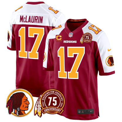 WR 75th Patch Throwback Game Jersey - All Stitched