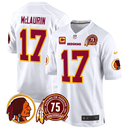 WR 75th Patch Throwback Game Jersey - All Stitched