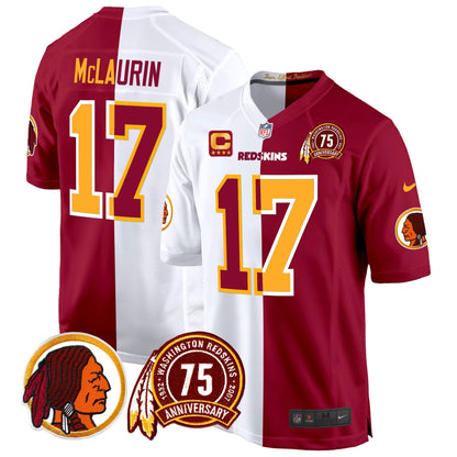 WR 75th Patch Throwback Game Jersey - All Stitched