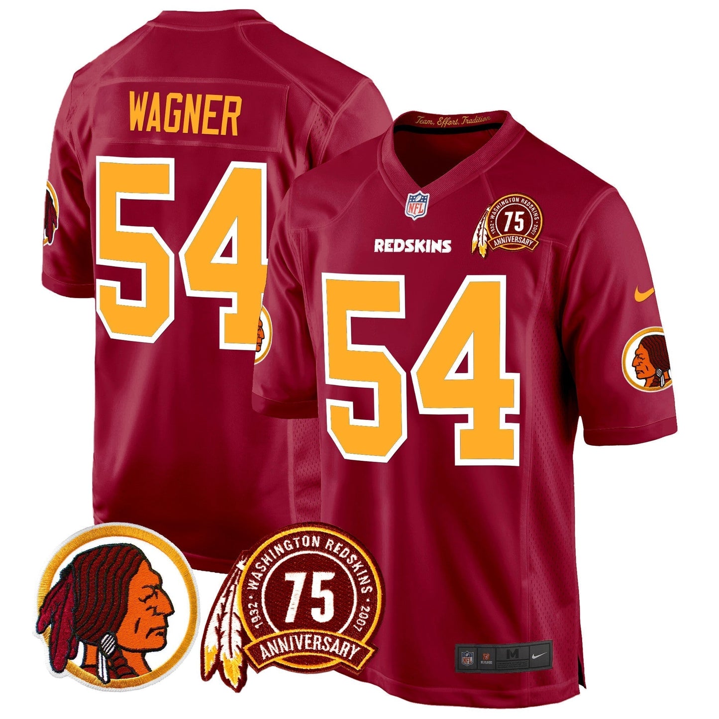 WR 75th Patch Throwback Game Jersey - All Stitched
