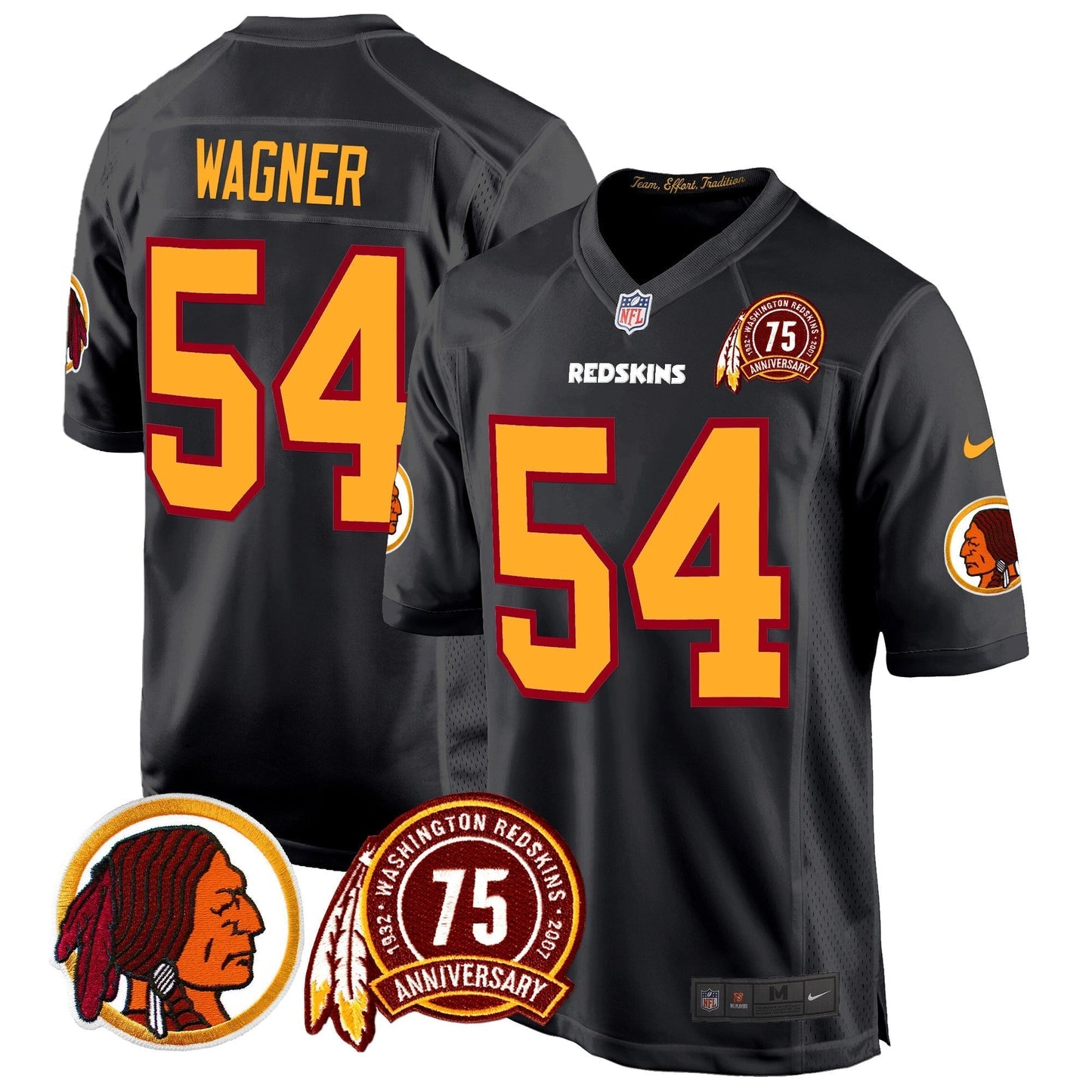 WR 75th Patch Throwback Game Jersey - All Stitched