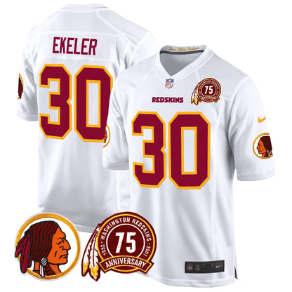 WR 75th Patch Throwback Game Jersey - All Stitched
